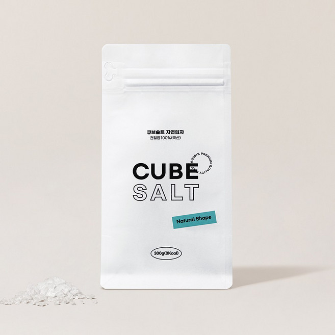 솔트인다이아몬드 미네랄 굵은 소금 큐브 솔트 파우치 300g, 1개