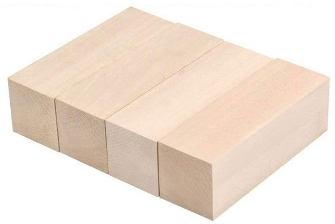 대형 조각용 나무 블록 깎기 나무 블록 린든나무 조각 블록 조각 초보자를 위한 미완성 연목 세트, 나무색, 1개