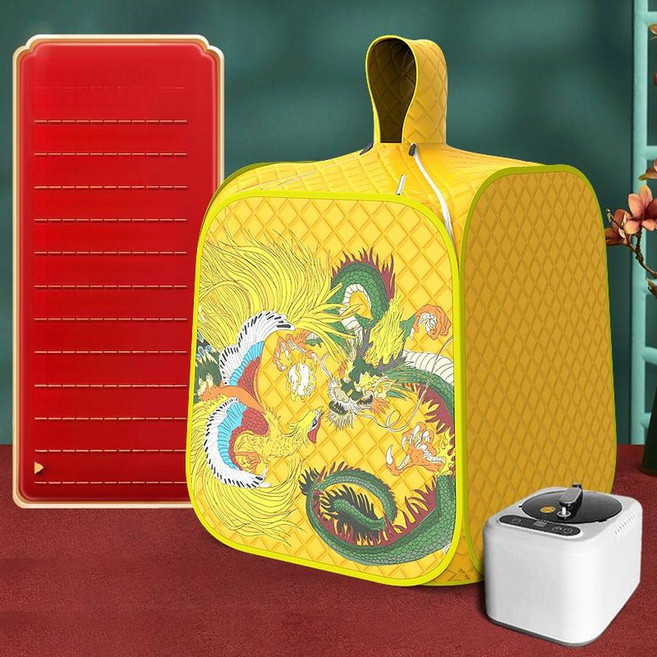 홈사우나 가정용찜질방 간이 훈증기 사우나박스 이동식, 1개, 드래곤앤피닉스 1단계 7단계 9단계 A