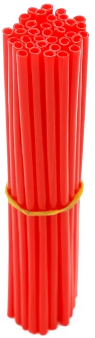 36PCS 174mm 6.85inch Motocycle 자전거 Motocross 바퀴 림 스포크 랩 키트 용 범용 먼지 커버, 08 Red