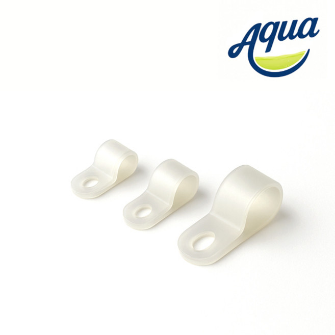 AQUA 10mm(3/8) 정수기 호스 고정용 배관 새들 오메가 클램프 고정 클립, 1개, (10mm)호스클램프