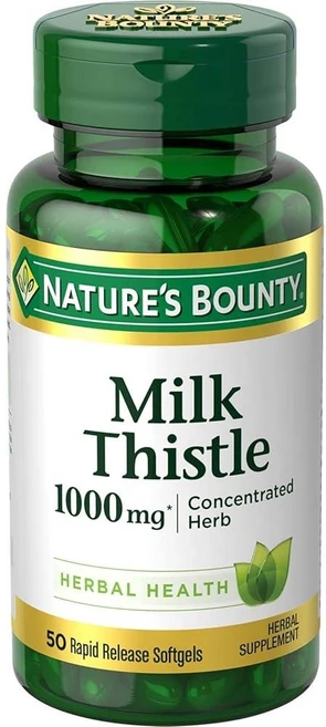 네이처스바운티 밀크씨슬 1000mg 50정 소프트젤 Nature's Bounty, 1개 - 쿠팡