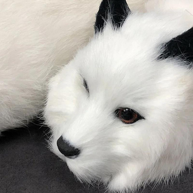 봄 동물 흰여우너구리 마술 트릭 토끼털 가짜 코미디 무대 장치 소품, 1개, 2. white fox