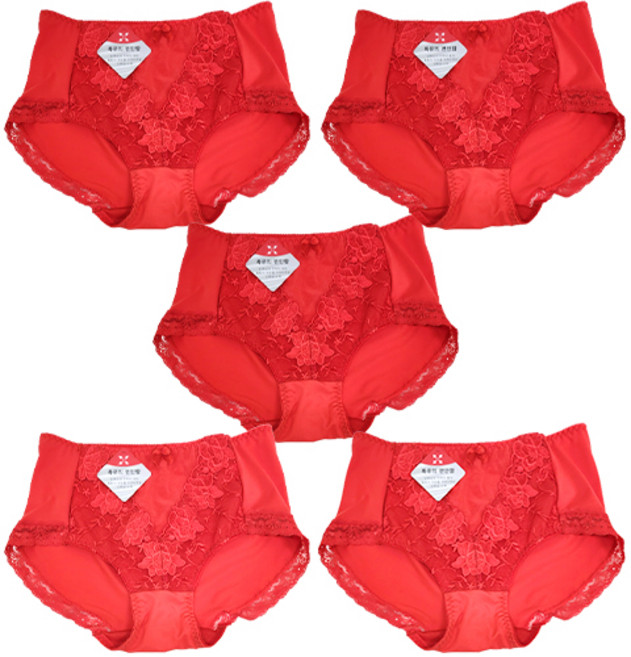 엘에이스 자수 레이스 여성 팬티 5종 세트
