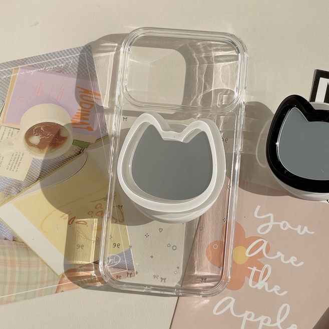 고양이 미러 맥세이프 스마트톡 (2color), 1개, 화이트