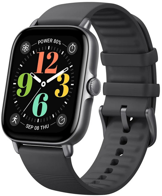 Amazfit GTS 4 mini new 미니 스마트워치 알렉사 내장 24 시간 심박수 150 가지 스포츠 모드 스마트 워치, Graphite Black