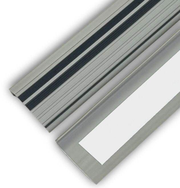 3M 테이프 부착형 PVC 논슬립 미끄럼방지 계단 출입구 현관용 실내용 장판 마감재, 그레이T, 1개