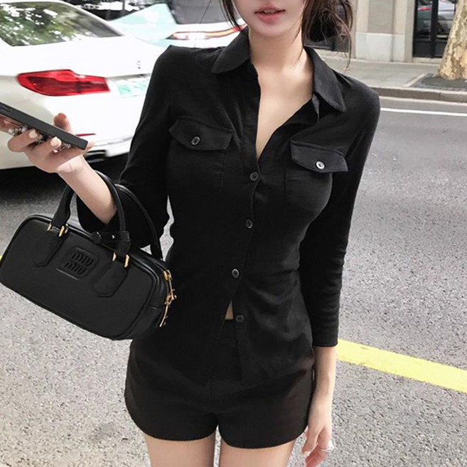 메이킹유 [2size] 버튼 카라 슬림핏 WC16809레이비셔츠