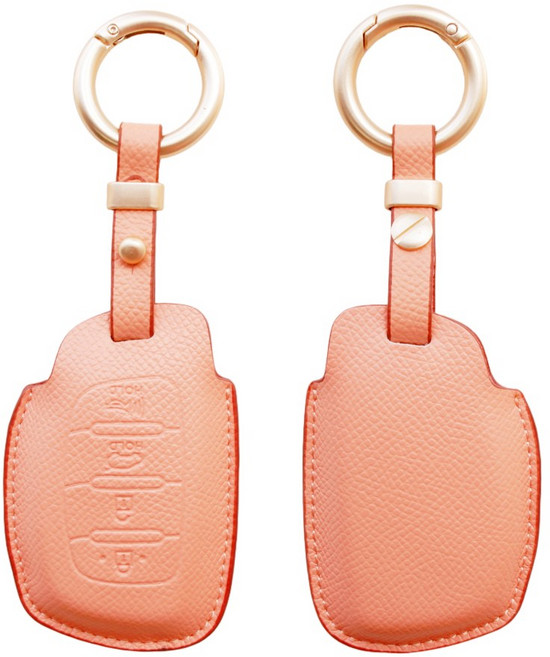트니르 현대 호환 E타입 더 뉴 신형 캐스퍼 스마트키 가죽케이스 CASPER 차량용품, 피치핑크