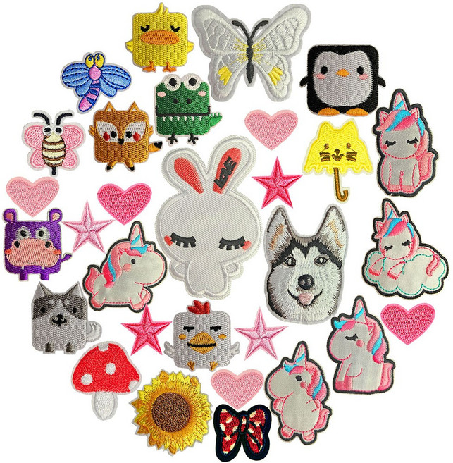 열접착식 와펜패치 러브30종 세트, 1개