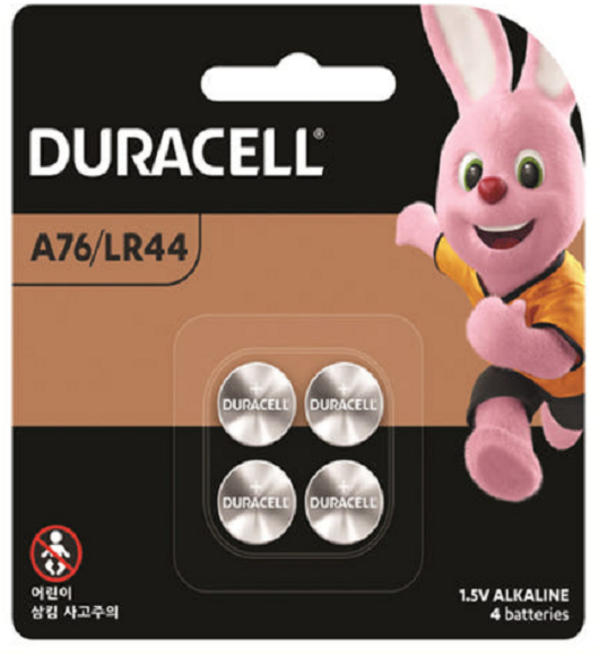 듀라셀 코인 알카라인 건전지 A76 LR44 4개입 2개