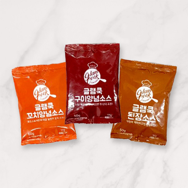 [글램쿡] 고기 소스 삼총사 소스 3종, 꼬치양념소스 60g, 60g, 1개