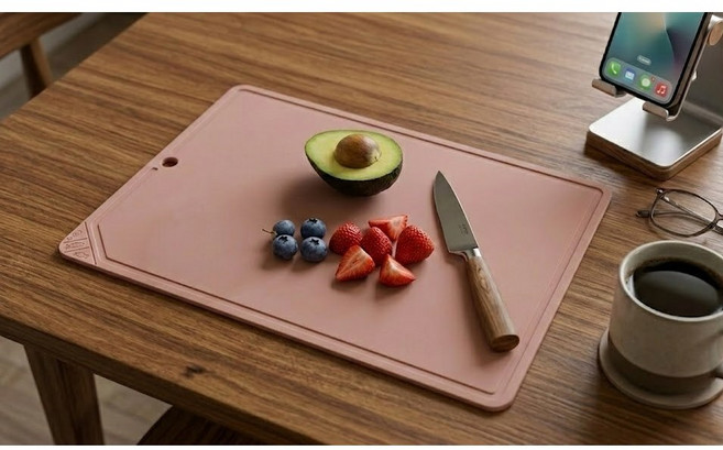 [살림사소] 국내 제조 칼집 강한 & 다용도 TPU 위생도마, 1개, 핑크