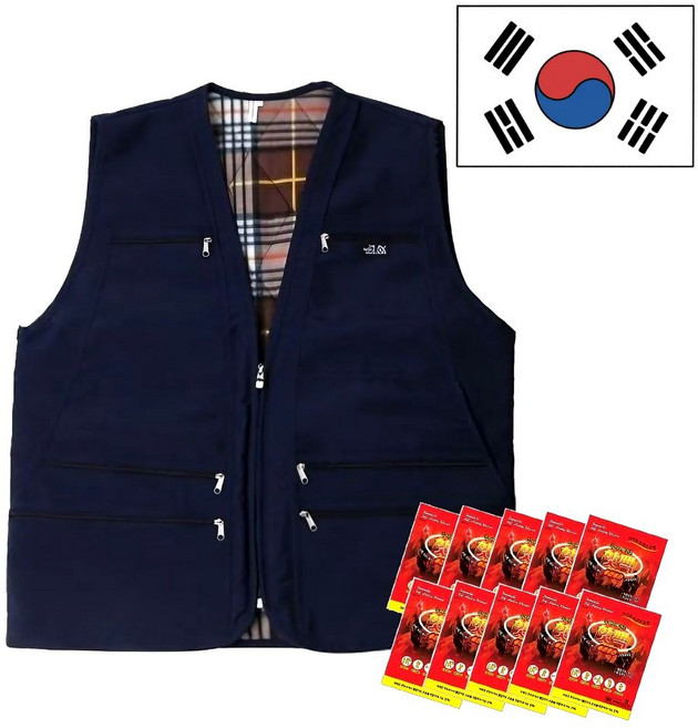 국내생산 더노블페이스 핫팩조끼