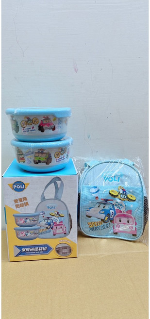 POLI 救援小英雄 保鮮碗提袋組, 1個, POLI救援小英雄保鮮碗提袋組