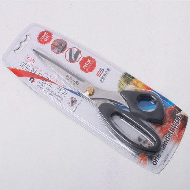 GY 국산 한손 파도 가위 삼겹살 갈비 업소 가정 캠핑 문구 파도 분리형 가위, 1개