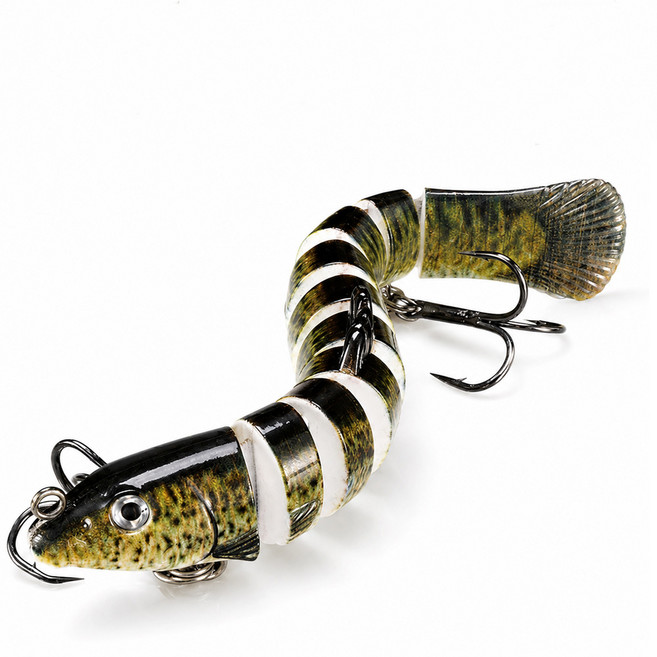 배스 농어 쏘가리 루어 관절형 야광 스윔베이트 10cm 10g 빅베이트 민물 바다 겸용, 1개, 다크그린