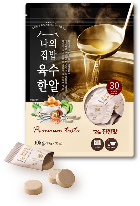 나의 집밥 육수한알 코인육수 진한맛 105g(3.5g * 30정), 105g, 1개