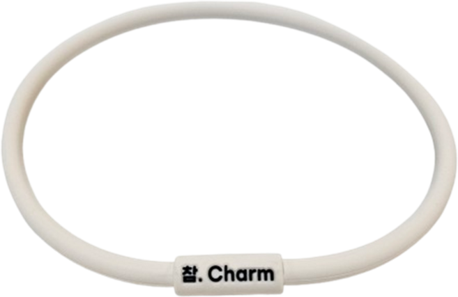 크밸류 참 Charm 김나영 스포츠 목걸이 혈액순환 건강 목걸이 토르말린, 화이트, 1개