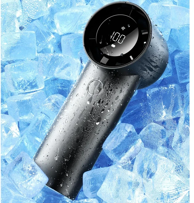 ColdSky 휴대용 팬 6000mAh 배터리 작동 냉각 야외 여행 홈을 5 속도 조절 가능한 소형 데스크탑, 01 검정색