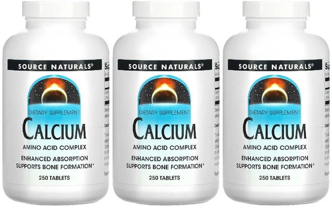 소스내추럴스 칼슘 CALCIUM 칼슘제 250정 Source Naturals 3병 - 쿠팡
