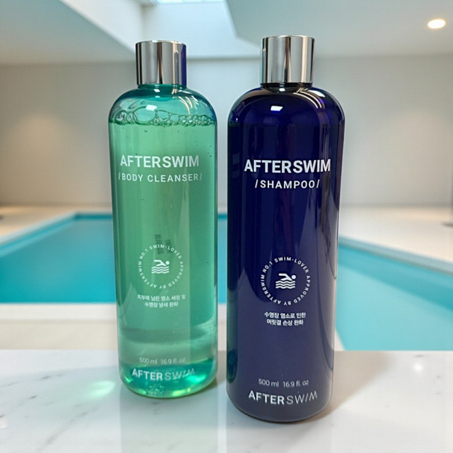 (정품)AFTER SWIM 애프터스윔 수영 샴푸+바디워시 수영장 염소제거 샴푸, 1개