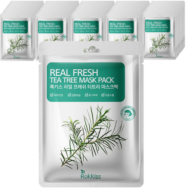 록키스 리얼 프레쉬 티트리 마스크팩, 50개입, 1개
