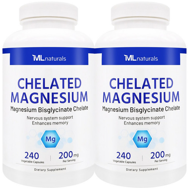 [미국빠른직구] 마이라이프 내추럴스 킬레이트 마그네슘 240정 2병, 2개
