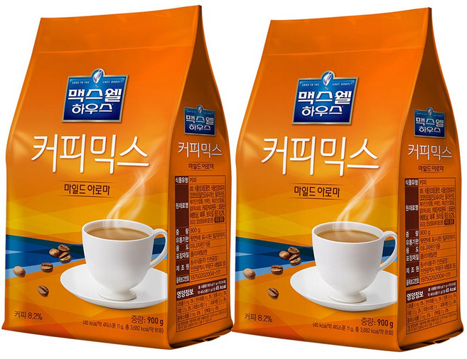 맥스웰하우스 자판기용 마일드 아로마 커피믹스, 900g, 1개입, 2개