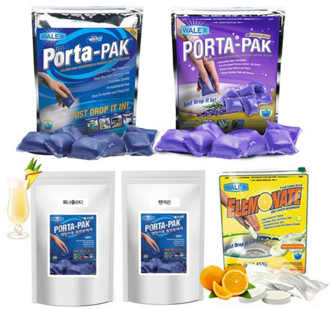 포타팩 카라반 캠핑 휴대용 변기 용변분해제 PORTA-PAK, 1개