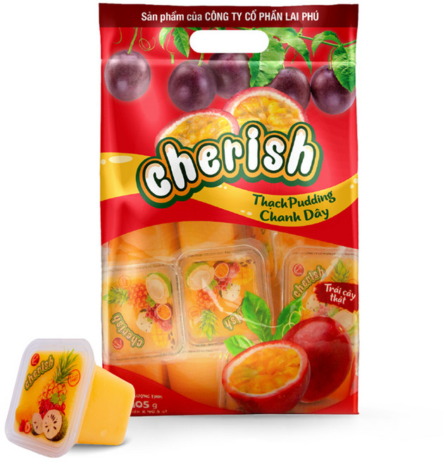 베트남 체리쉬 패션푸르츠 푸딩 과일 젤리 Cherish, 1개, 405g