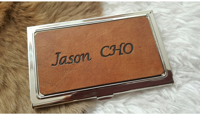 통가죽 이니셜 명함케이스