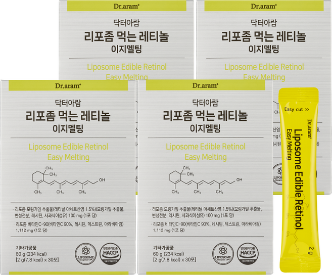 닥터아람 리포좀 먹는 레티놀 이지멜팅, 4개, 60g
