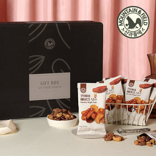 산과들에 원데이메이플넛츠 20gx50입 선물세트, 1세트 원데이메이플넛츠50박스, 20g, 1