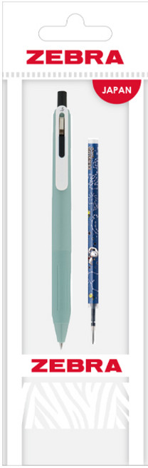 제브라 사라사클립칠 단독세트 0.5mm 스누피 혼합 필기구 문구세트 다꾸용품 젤펜 다꾸펜, 1세트, 모스그린