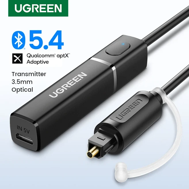 aptX HD 5.4 지원 블루투스 트랜스미터 TV PC 디지털 Toslink 광 SPDIF 어댑터 오디오 무선 송신기, 01 Bluetooth 5.4, 01 호환 블루투스 v5.4