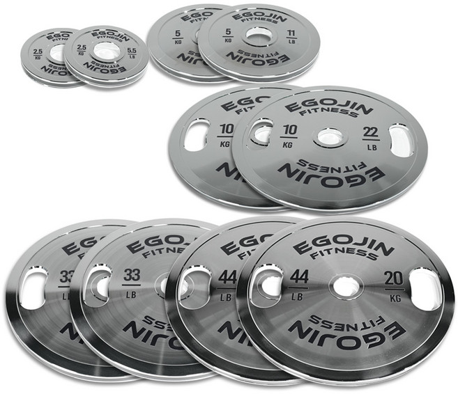 클럽용 크롬 바벨 중량 원판 105kg 모음 웨이트 역기 헬스