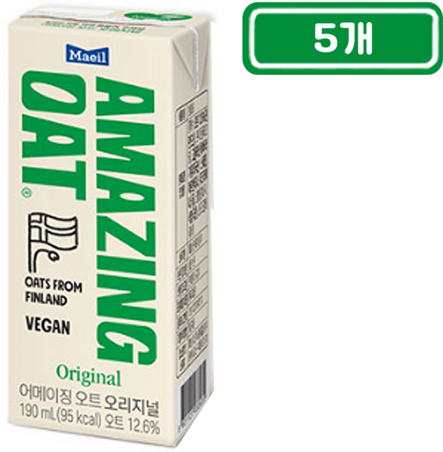 매일)어메이징오트오리지널190ml, 190ml, 5개