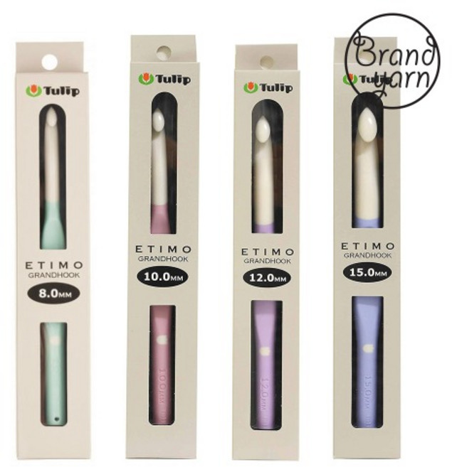 튤립 에티모 그랜드후크 쿠션그립 코바늘 (8 10 12 15mm), 1개