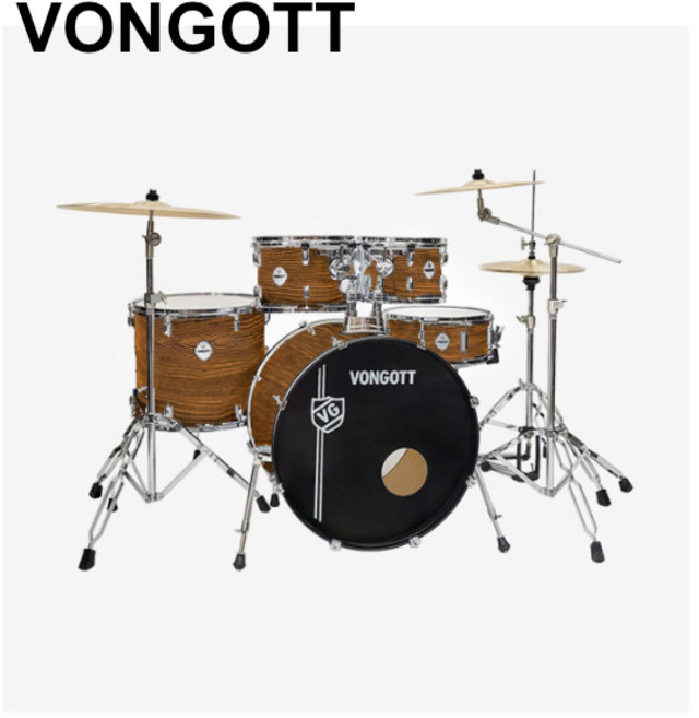 폰거트 VONGOTT V2 베이스우드 5기통 드럼세트 Natural Wood, 1개
