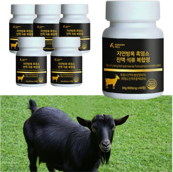 흑염소진액정 흑염소엑기스 초저분자피쉬콜라겐 자연방목흑염소, 36g, 6개