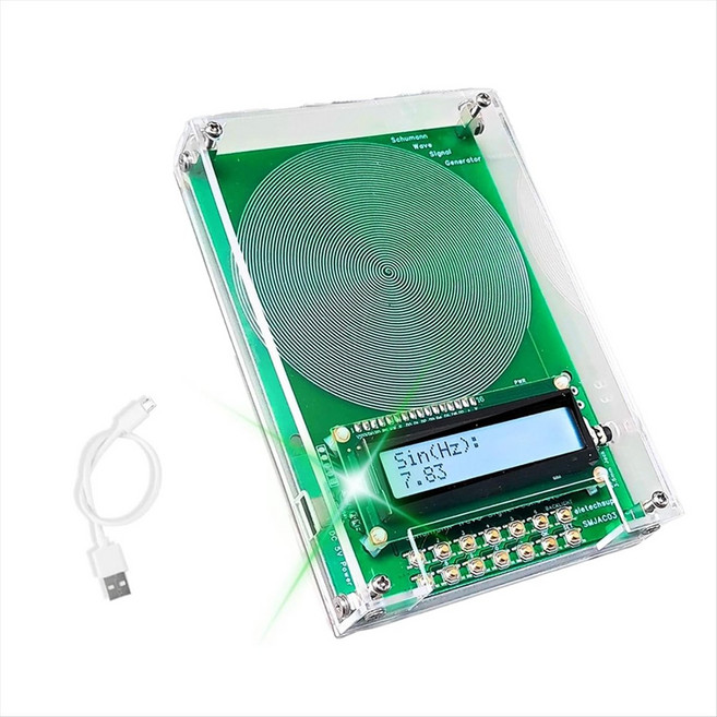맞춤형 주파수 발생기 V2 7.83Hz SchumannWave 공명 발생기 0.01Hz-200000Hz 조정 가능한 사인파 공명, 녹색