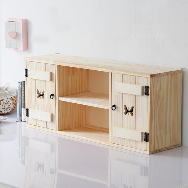 나무다움 나비 양문 선반장 다용도수납장, 내추럴(무도장)