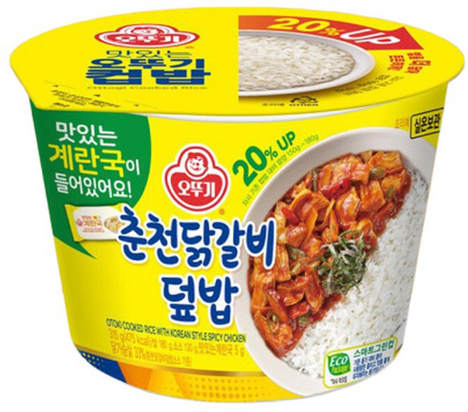오뚜기 맛있는 컵밥 춘천닭갈비 덮밥 315gx12개(1박스), 315g