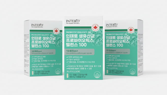 인테로 생유산균 프로바이오틱스 밸런스 100 3박스 6개월분, 60정