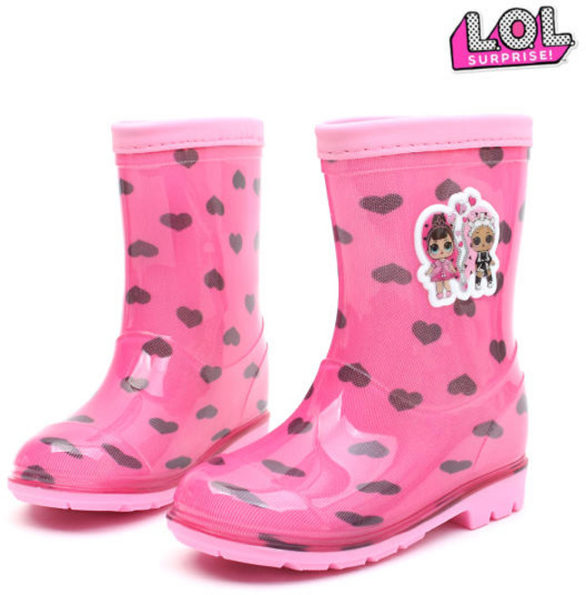 장화 엘오엘 하트 여아 이쁜 장화 비오는 장마철 어린이 레인부츠