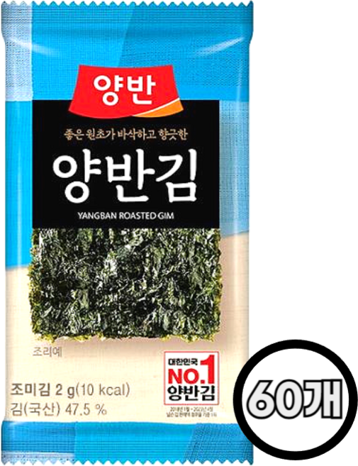 동원 양반김 도시락김, 2g, 60개