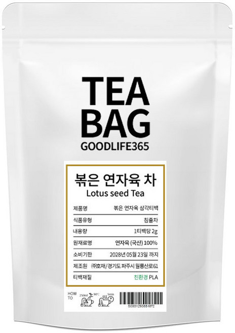 굿라이프365 볶은 연자육 삼각티백 100개입 개당 2g 국산, 1개