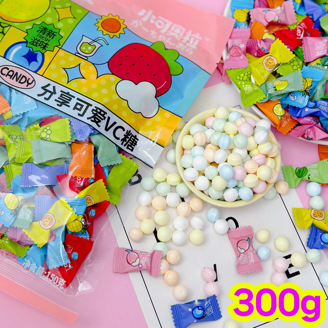 샤오커오라 민트향 무설탕 비타민C 과일 믹스 캔디 베트남 비타팝스 사탕 정품 빠른출고, 1개, 300g