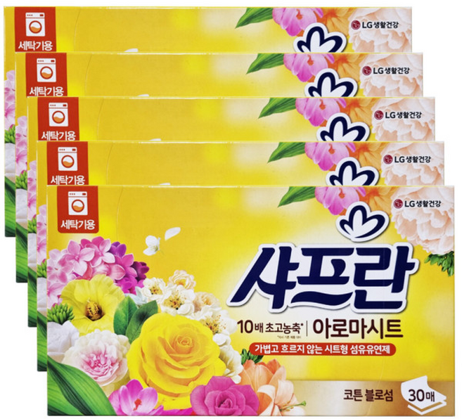 샤프란 아로마 시트 코튼블로섬, 5개, 30매